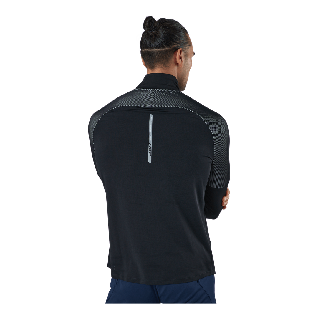 Light Speed 1/2 Zip Black/silver Reflective