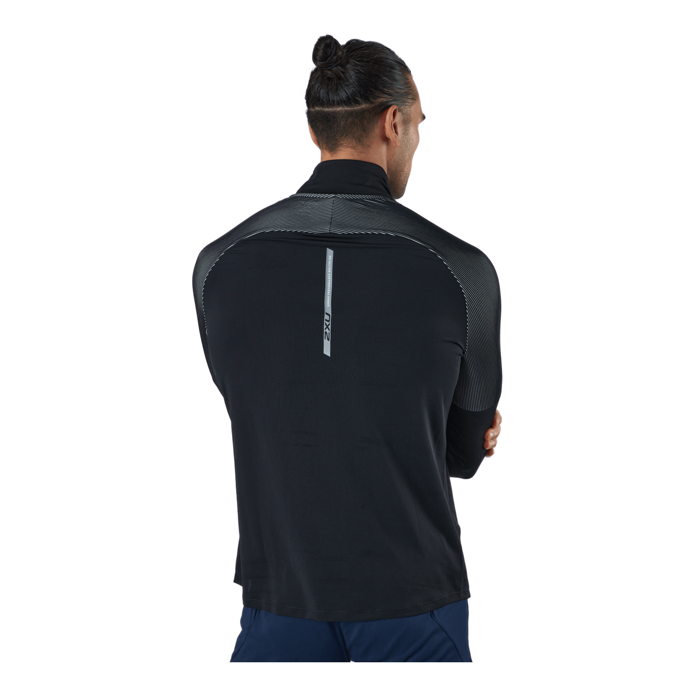 Light Speed 1/2 Zip Black/silver Reflective
