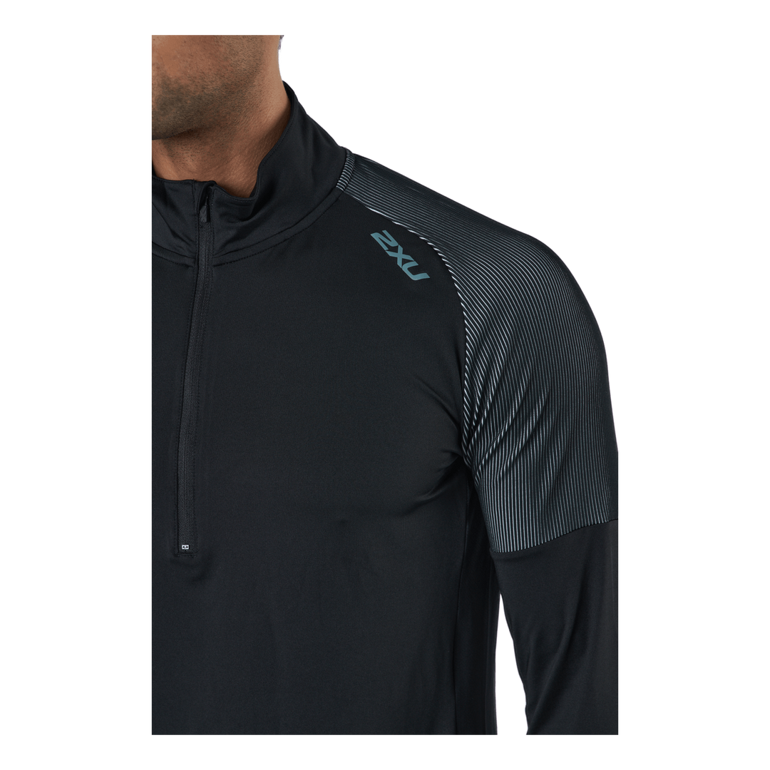 Light Speed 1/2 Zip Black/silver Reflective