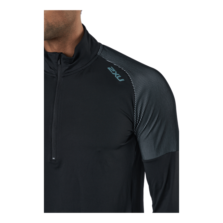 Light Speed 1/2 Zip Black/silver Reflective