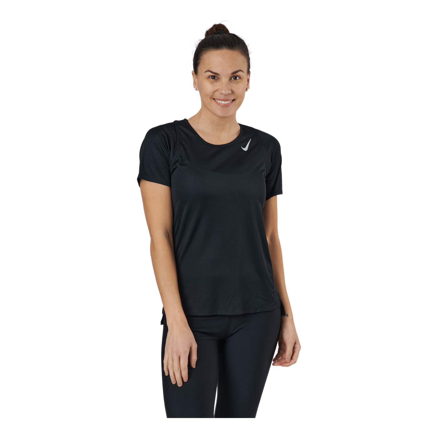 Dri-FIT Race Women's Short-Sleeve Running Top BLACK/REFLECTIVE SILV