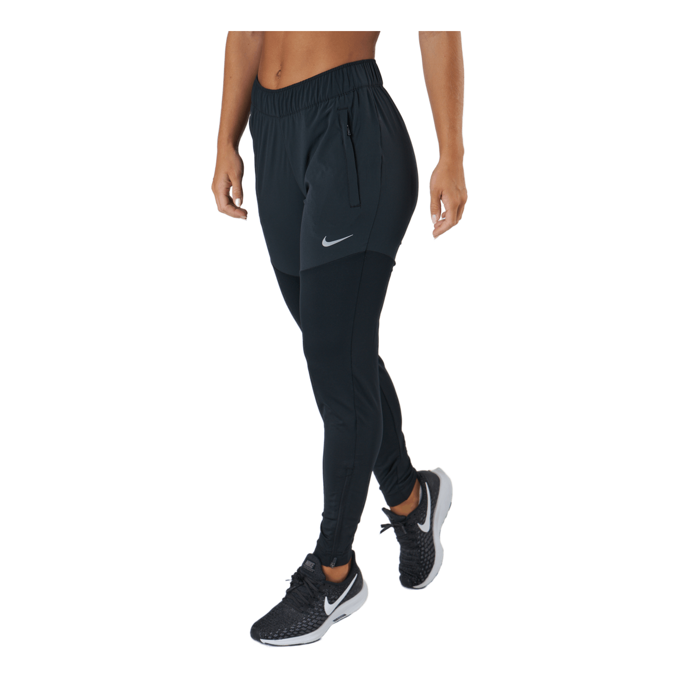 Dri FIT Essential Women s Running Pants BLACK REFLECTIVE SILV