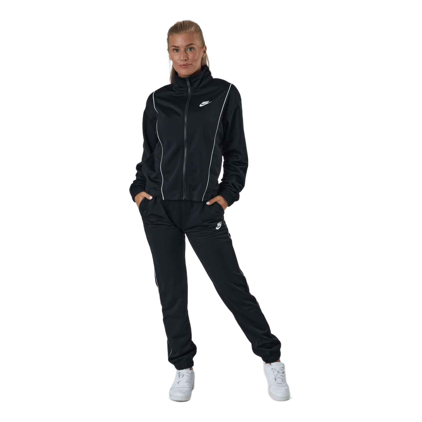 Sportswear Women s Fitted Track Suit BLACK WHITE WHITE