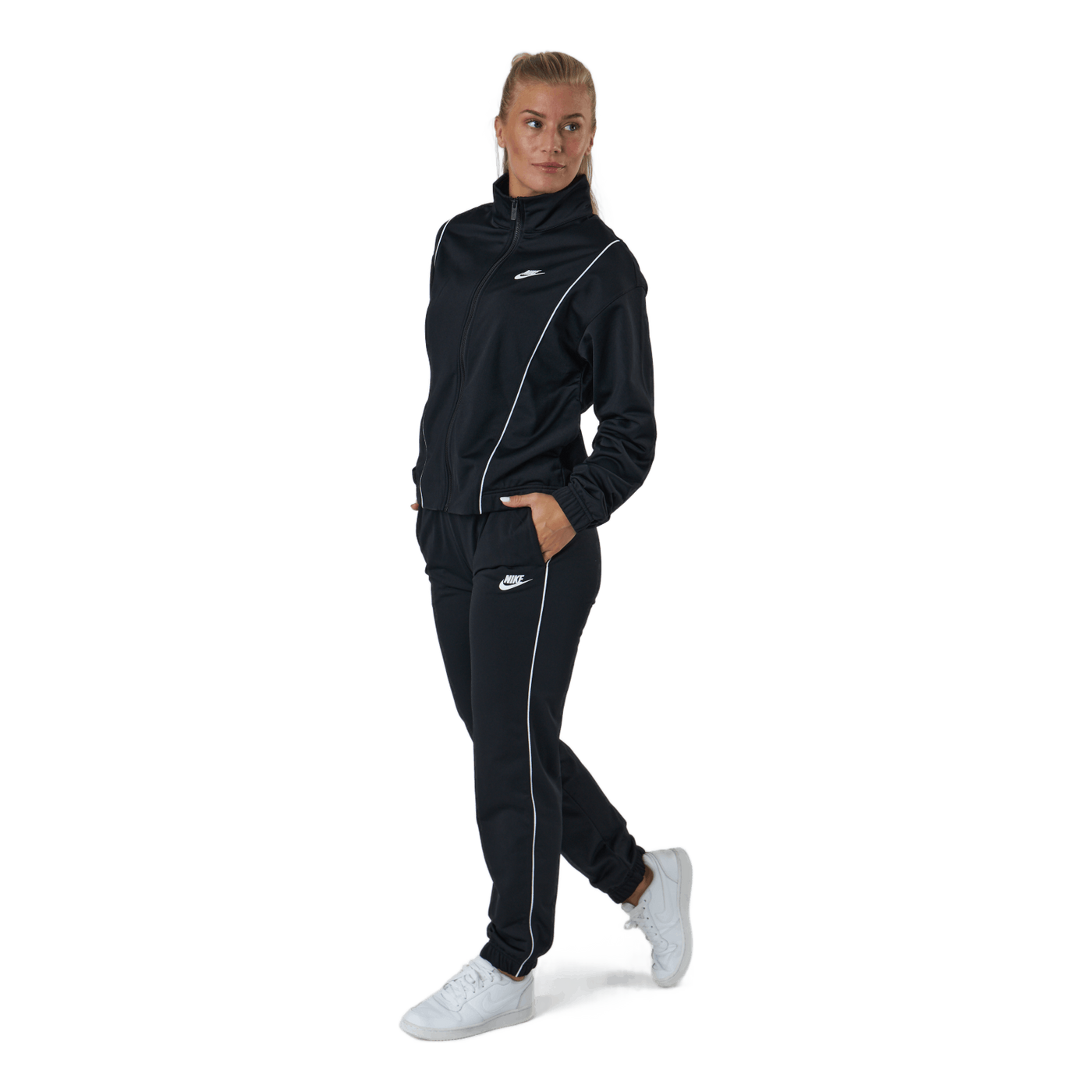 Sportswear Women's Fitted Track Suit BLACK/WHITE/WHITE