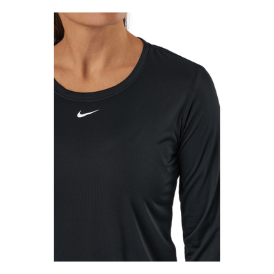 Dri-FIT One Women's Standard Fit Long-Sleeve Top BLACK/WHITE