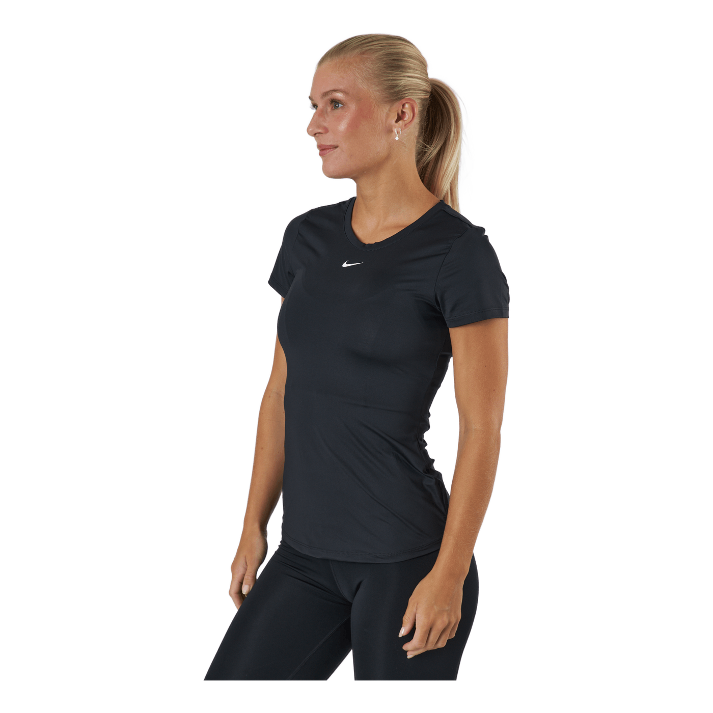 Dri-FIT One Women's Slim Fit Short-Sleeve Top BLACK/WHITE