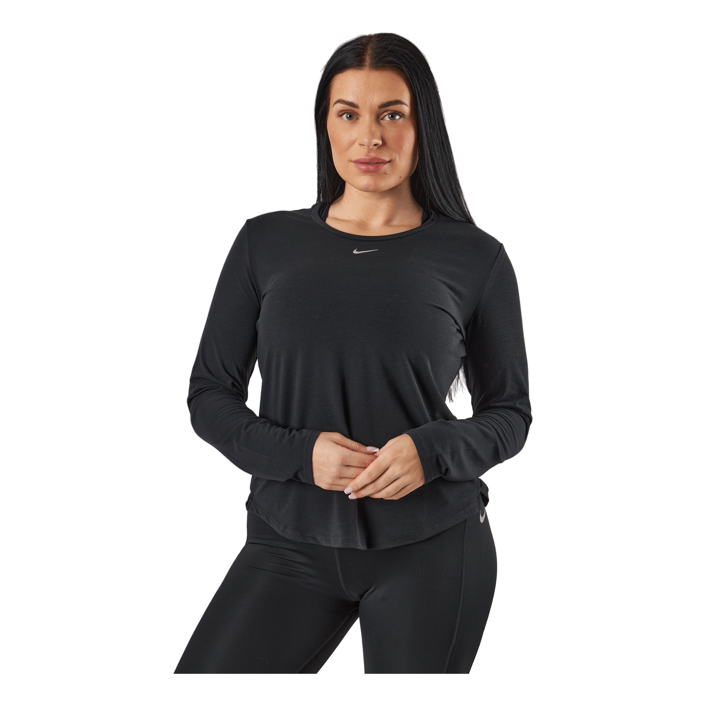 Dri-FIT One Luxe Women's Standard Fit Long-Sleeve Top BLACK/REFLECTIVE SILV