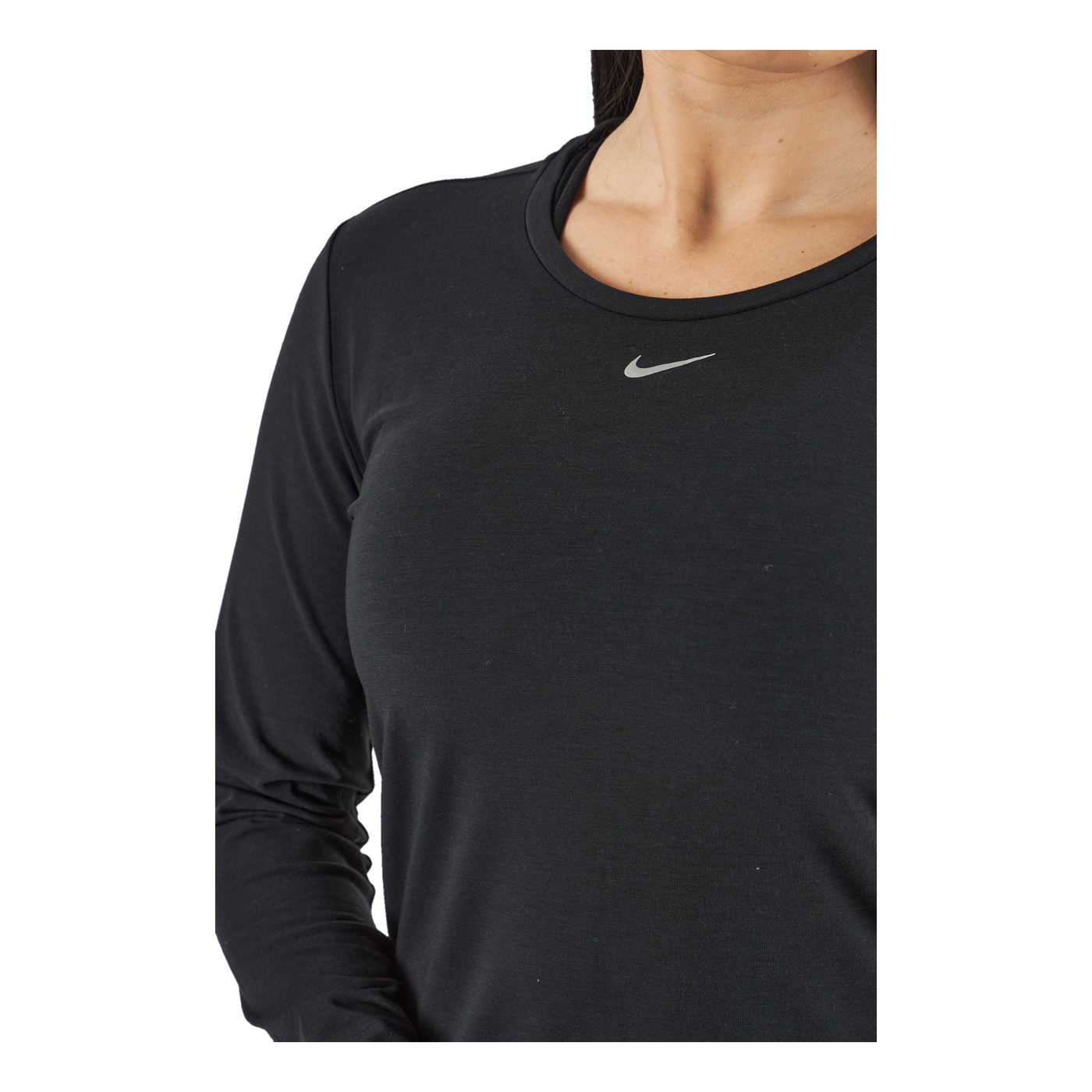 Dri-FIT One Luxe Women's Standard Fit Long-Sleeve Top BLACK/REFLECTIVE SILV