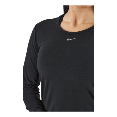 Dri-FIT One Luxe Women's Standard Fit Long-Sleeve Top BLACK/REFLECTIVE SILV