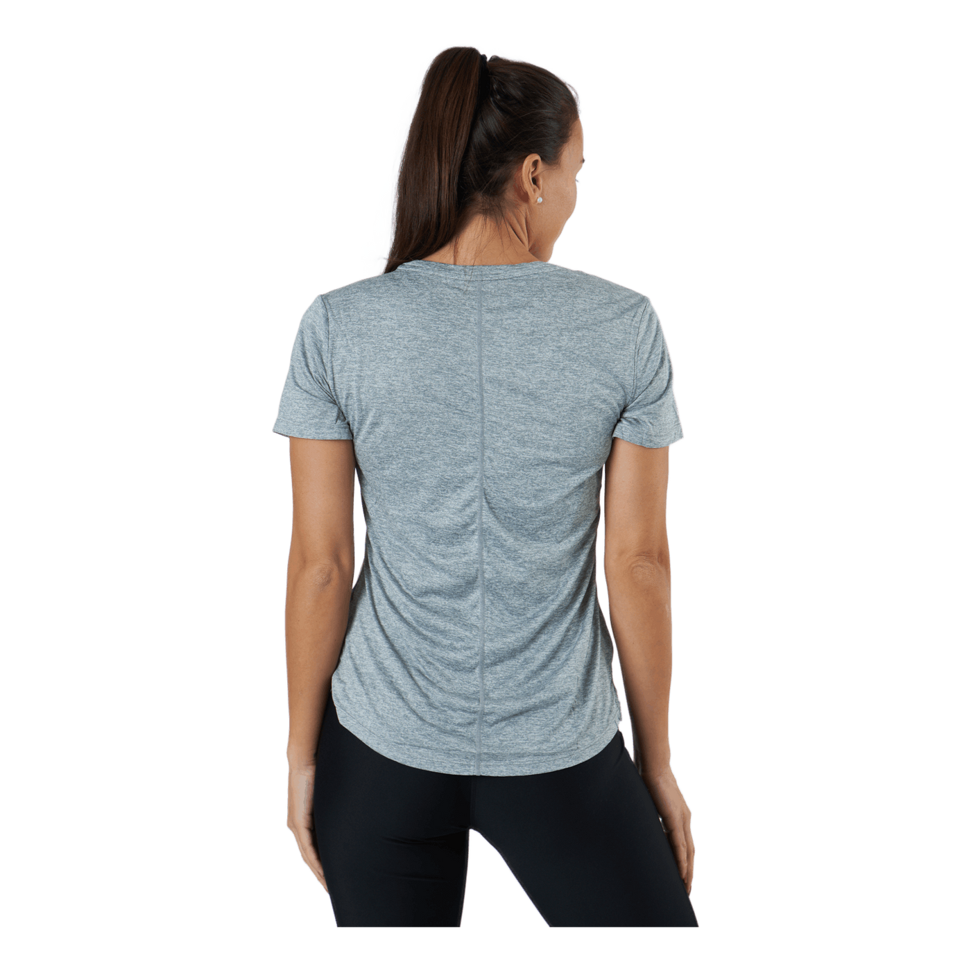 Dri-FIT One Women's Standard Fit Short-Sleeve Top PARTICLE GREY/HTR/BLACK