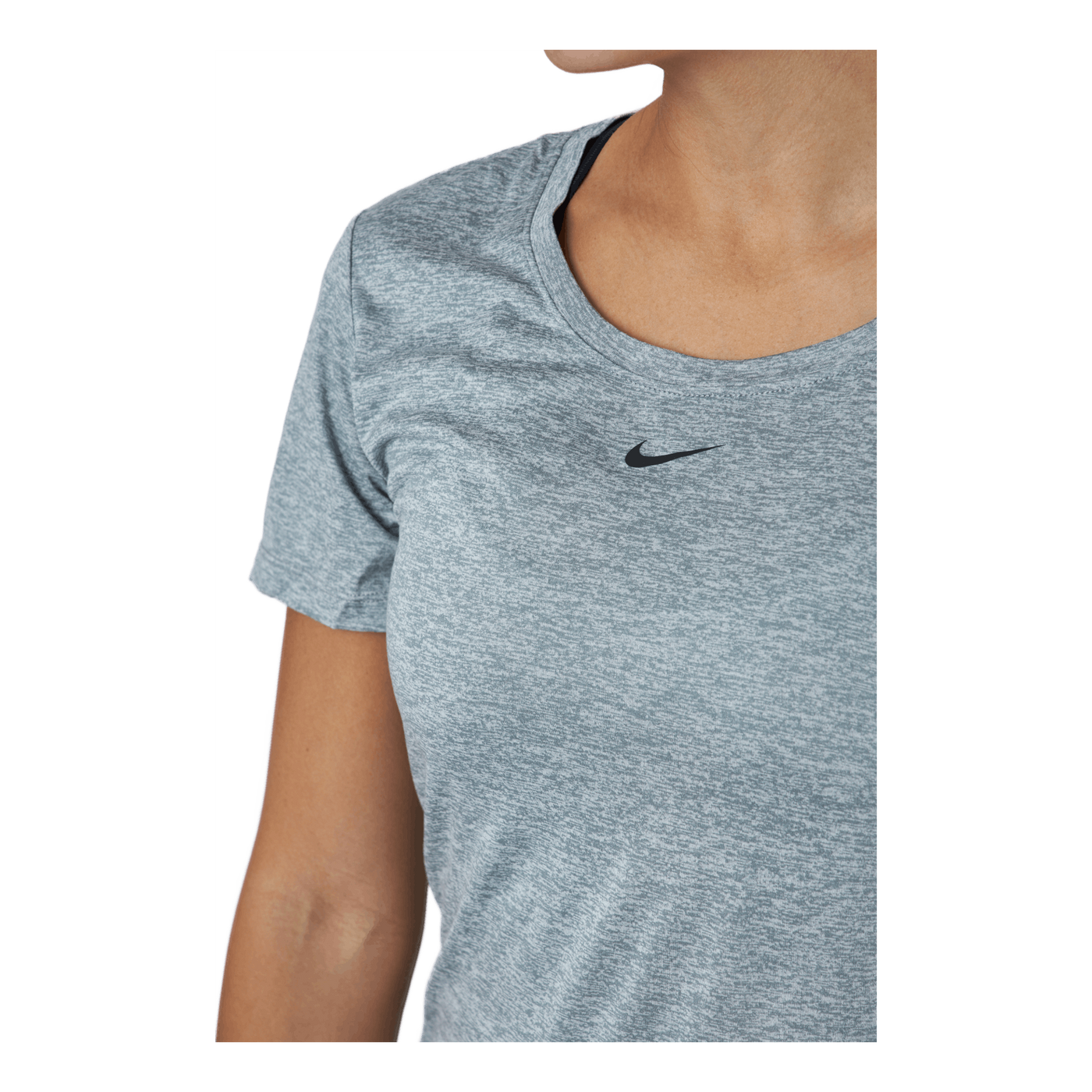 Dri-FIT One Women's Standard Fit Short-Sleeve Top PARTICLE GREY/HTR/BLACK