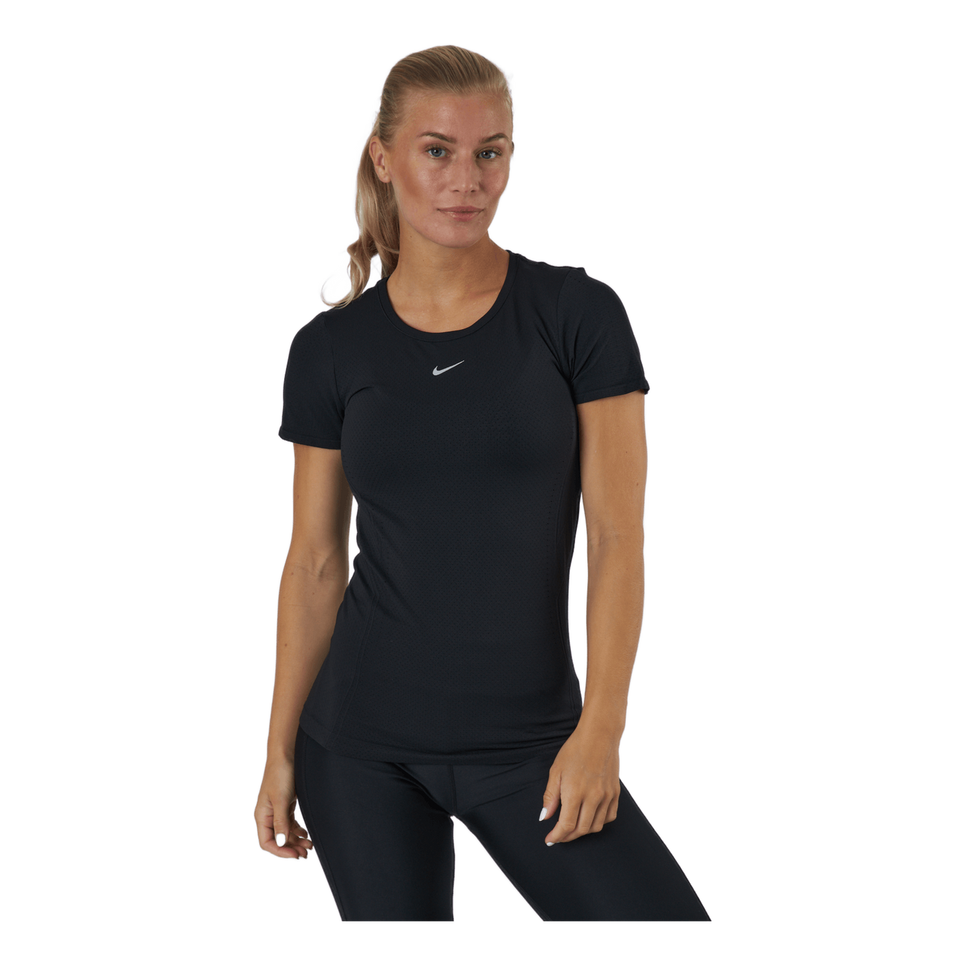 Dri-FIT ADV Aura Women's Slim-Fit Short-Sleeve Top BLACK/REFLECTIVE SILV