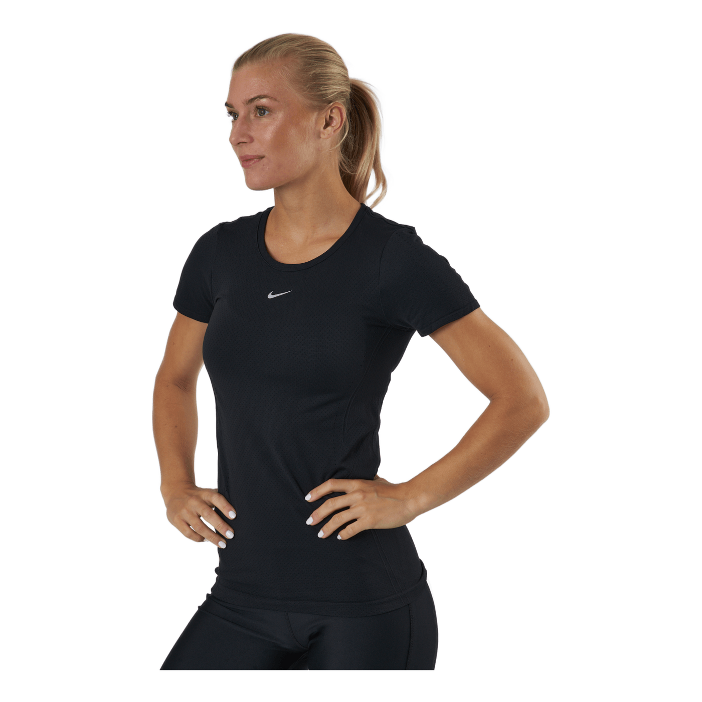 Dri-FIT ADV Aura Women's Slim-Fit Short-Sleeve Top BLACK/REFLECTIVE SILV