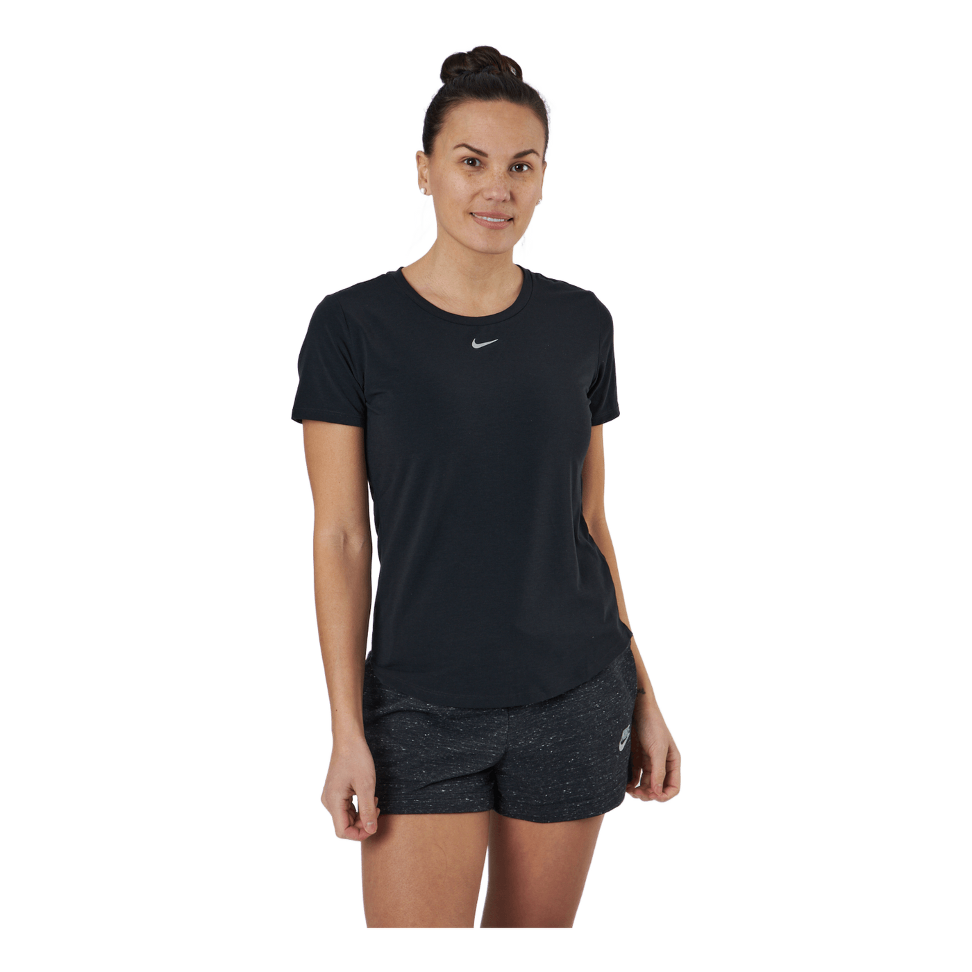 Dri-FIT One Luxe Women's Standard Fit Short-Sleeve Top BLACK/REFLECTIVE SILV