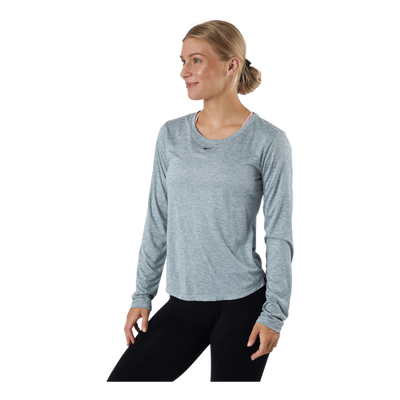 Dri-FIT One Women's Standard Fit Long-Sleeve Top PARTICLE GREY/HTR/BLACK