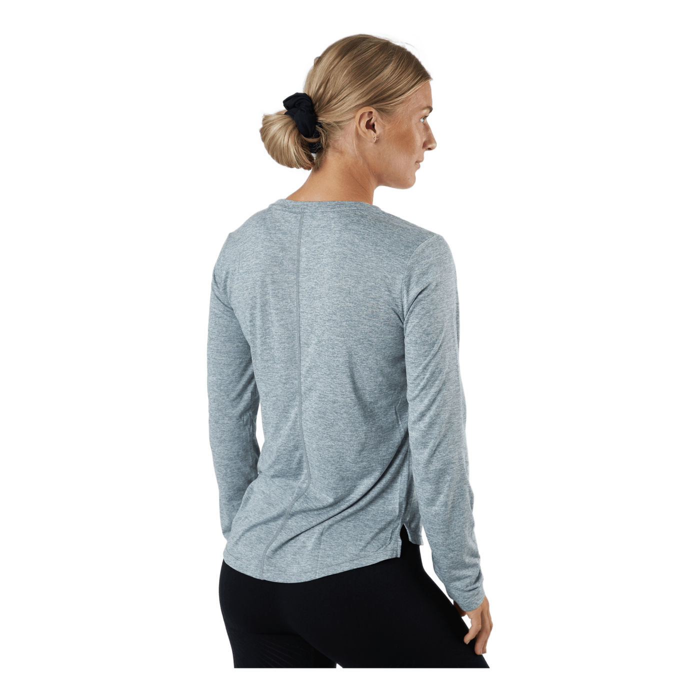 Dri-FIT One Women's Standard Fit Long-Sleeve Top PARTICLE GREY/HTR/BLACK