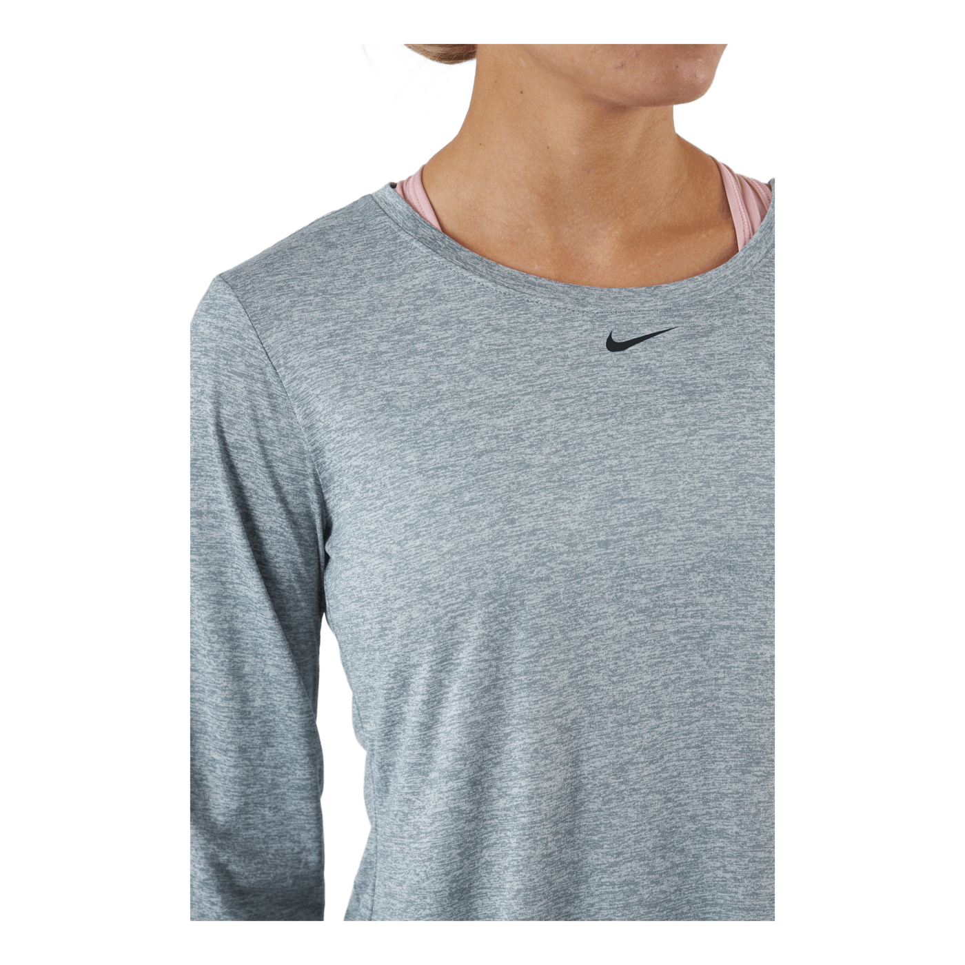 Dri-FIT One Women's Standard Fit Long-Sleeve Top PARTICLE GREY/HTR/BLACK