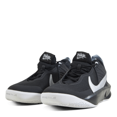 Team Hustle D 10 Big Kids' Basketball Shoes BLACK/METALLIC SILVER-VOLT-WHITE