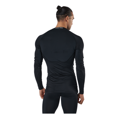 Nike Pro Dri-FIT Men's Tight Fit Long-Sleeve Top BLACK/WHITE