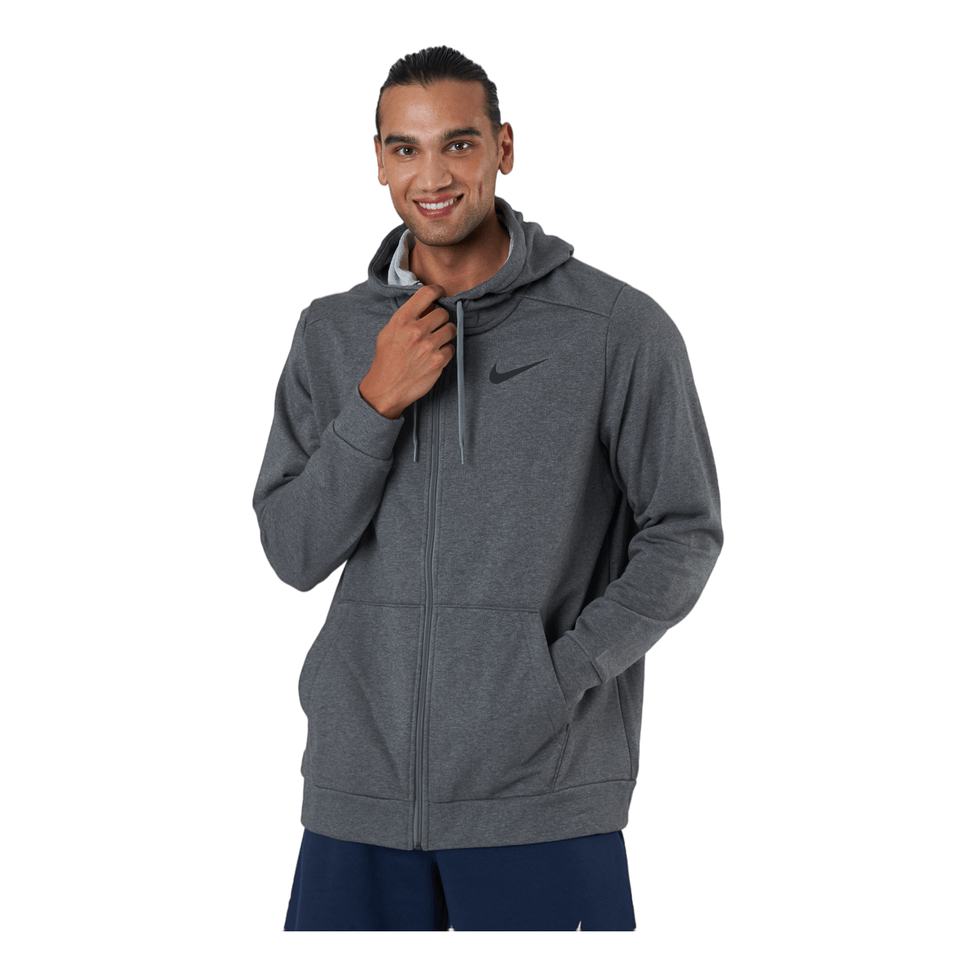Dri FIT Men s Full Zip Training Hoodie CHARCOAL HEATHR BLACK