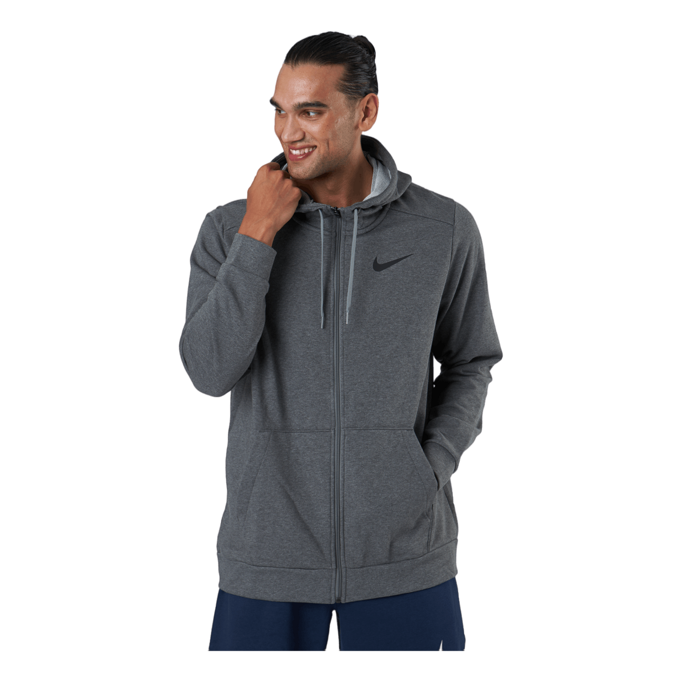 Dri-FIT Men's Full-Zip Training Hoodie CHARCOAL HEATHR/BLACK