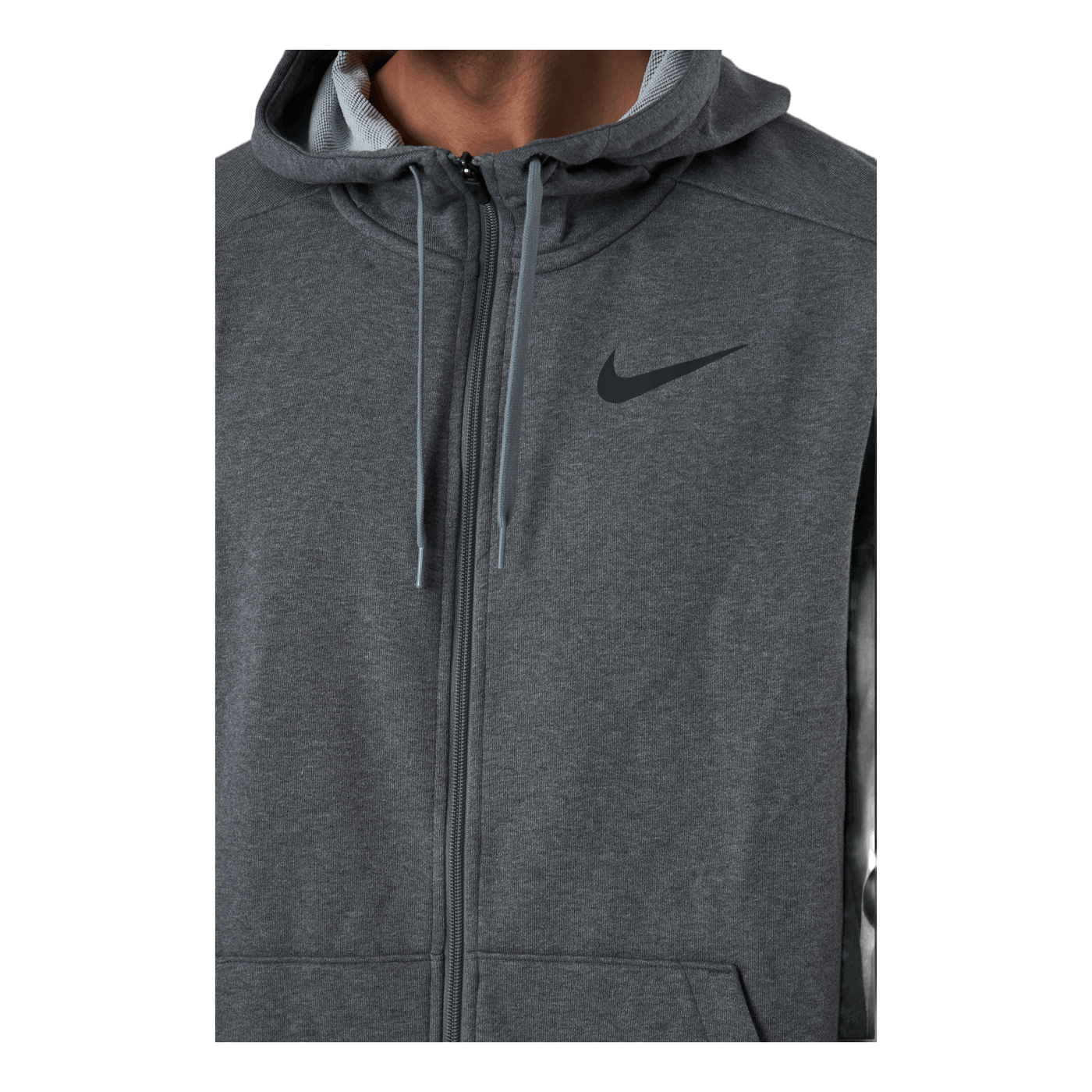 Dri-FIT Men's Full-Zip Training Hoodie CHARCOAL HEATHR/BLACK