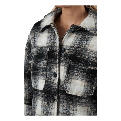 Onlallison Check Shacket Otw Pumice Stone