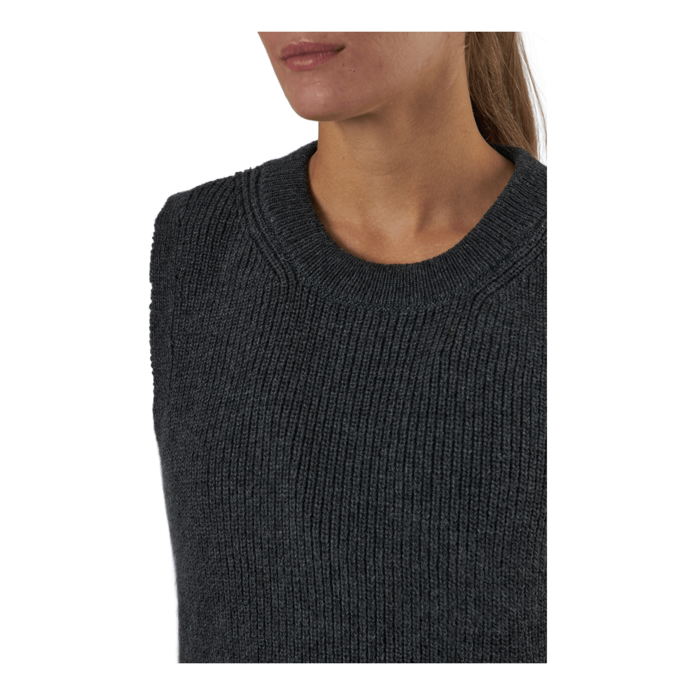 Onlparis Life Vest Knt Dark Grey Melange