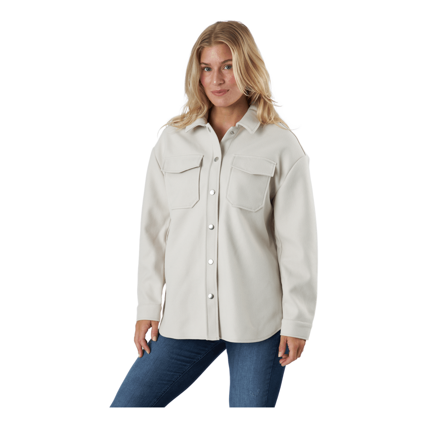 Onlmaci L/s Shacket Pnt Pumice Stone