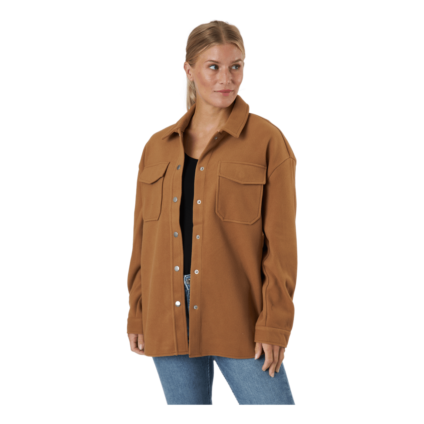 Onlmaci L/s Shacket Pnt Toasted Coconut