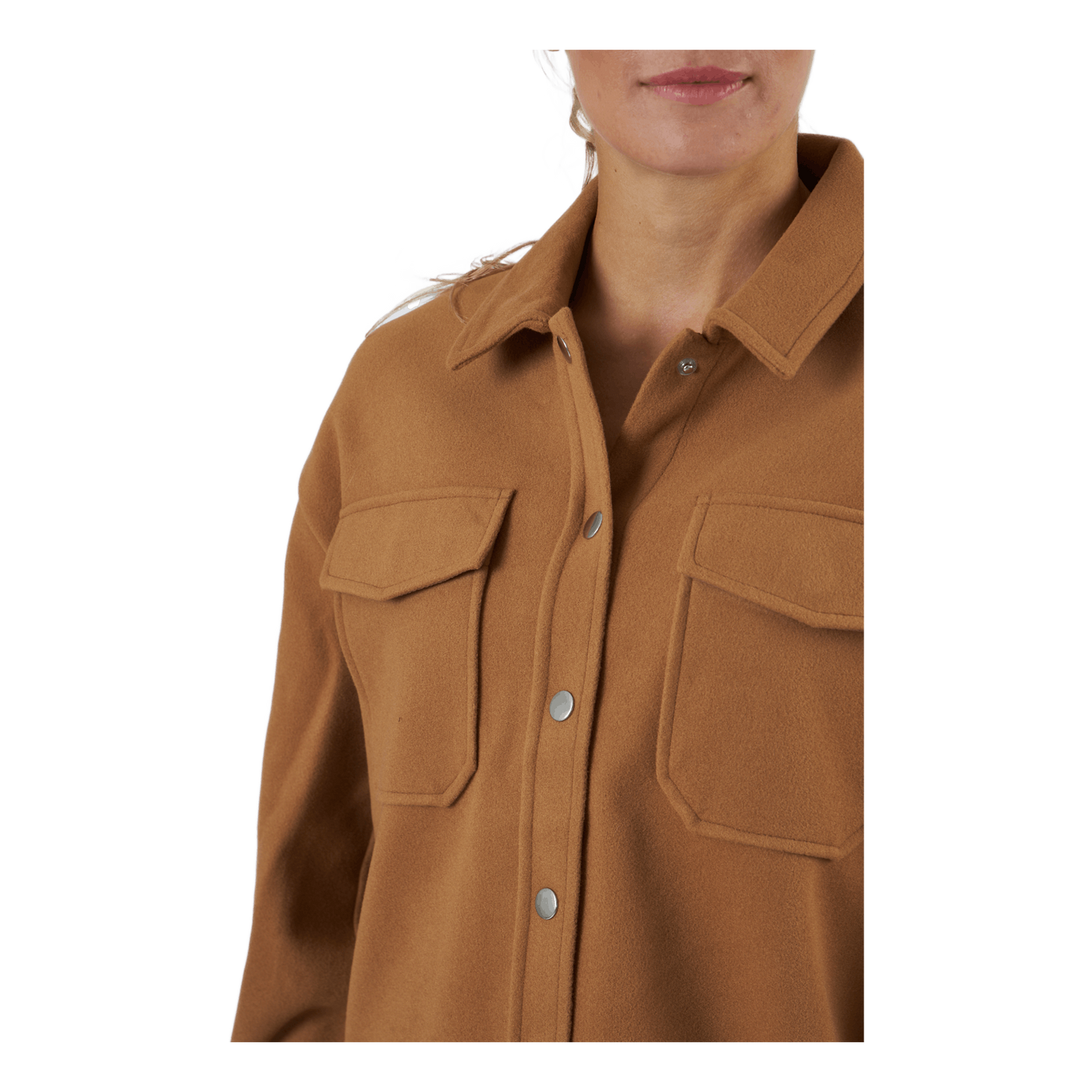 Onlmaci L/s Shacket Pnt Toasted Coconut