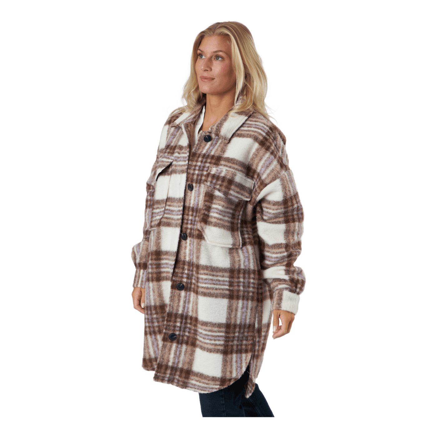 Onlrosa Long Shacket Cc Otw Apple Butter