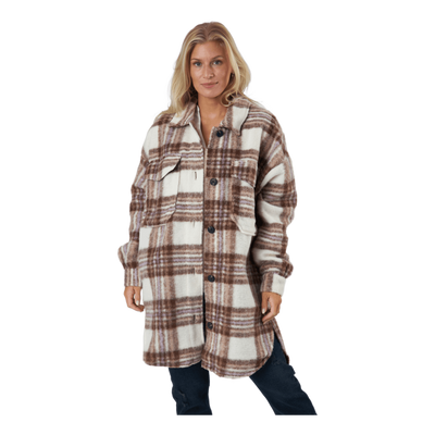 Onlrosa Long Shacket Cc Otw Apple Butter