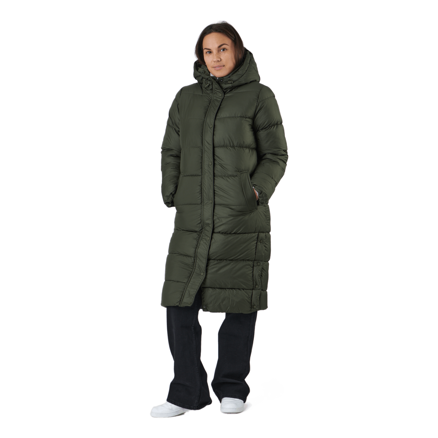 Onlcammie Long Quilted Coat Ot Forest Night