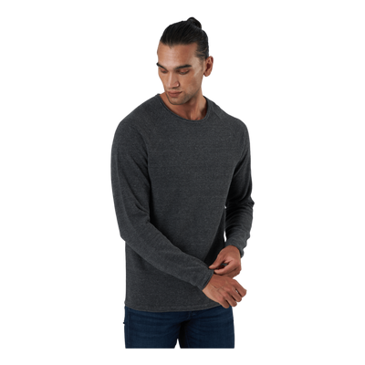 Jjehill Knit Crew Neck Dark Grey Melange