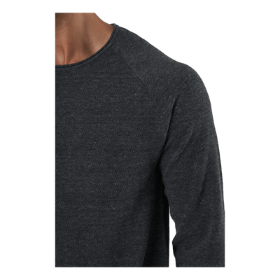 Jjehill Knit Crew Neck Dark Grey Melange