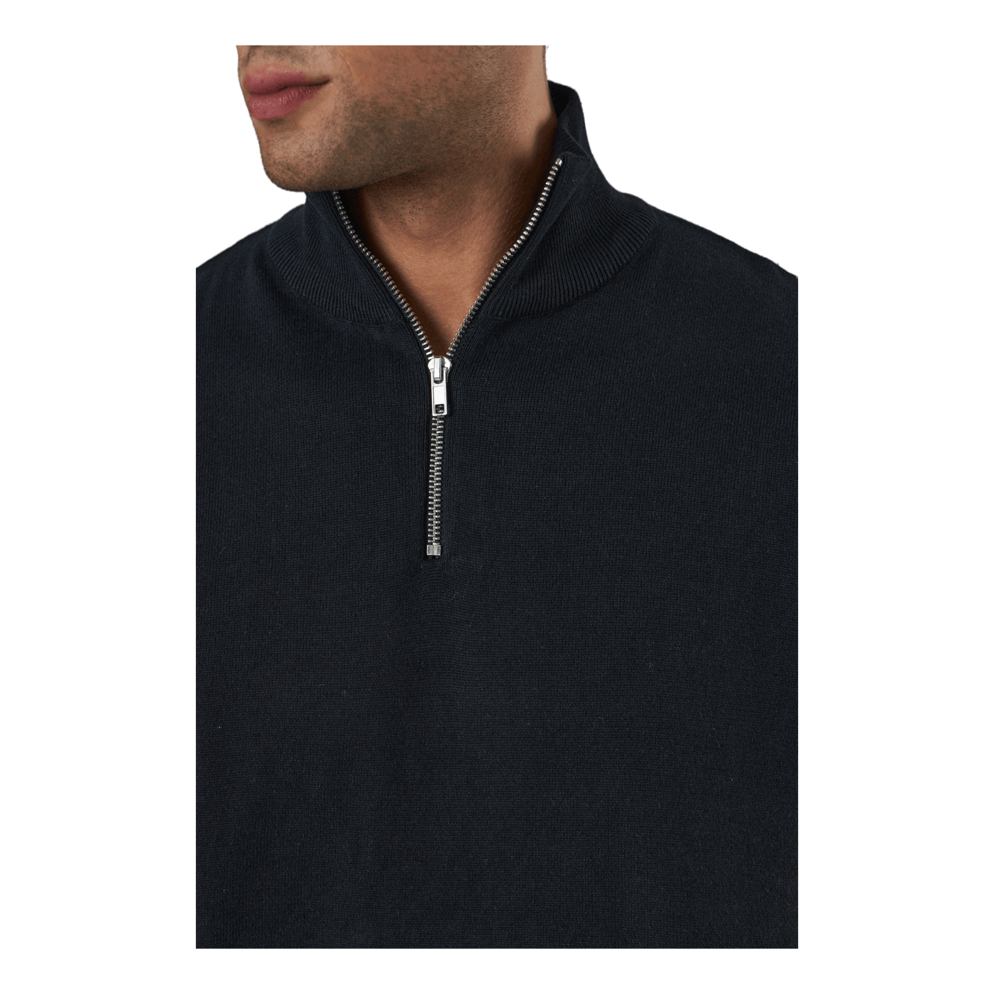 Jjebasic Knit Half Zip Black