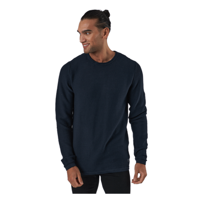 Jjewind Knit Crew Neck Navy Blazer