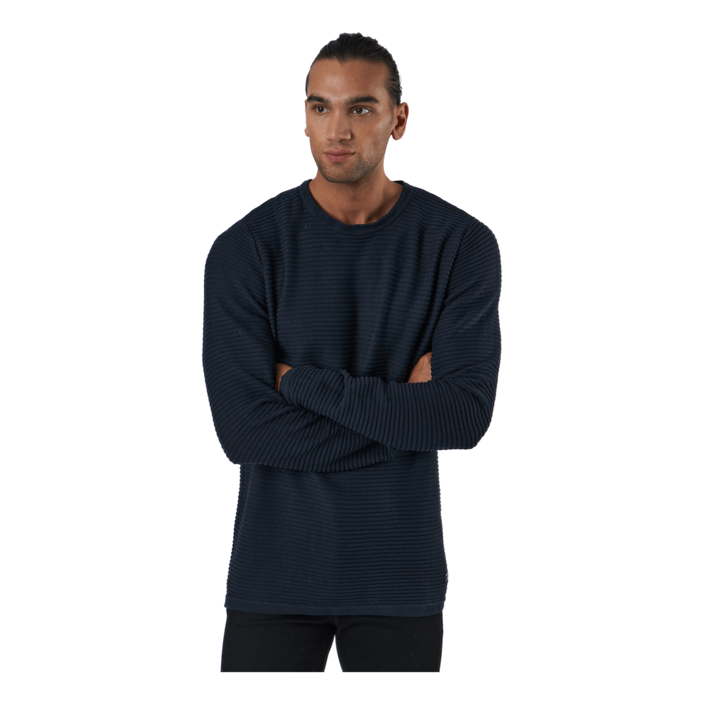 Jjewind Knit Crew Neck Navy Blazer