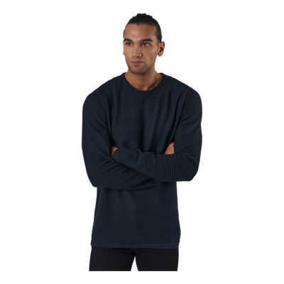 Jjewind Knit Crew Neck Navy Blazer