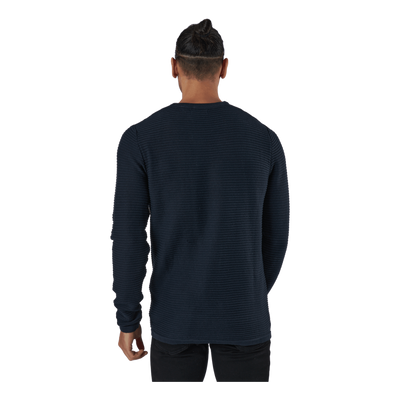 Jjewind Knit Crew Neck Navy Blazer