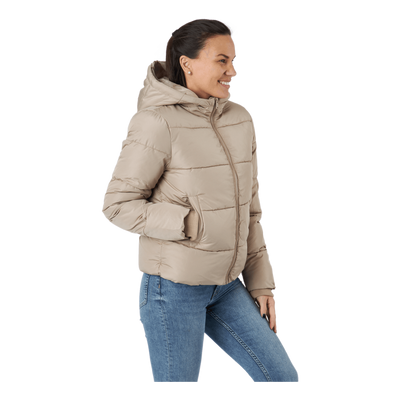 Pcbee New Short  Puffer Jacket Silver Mink