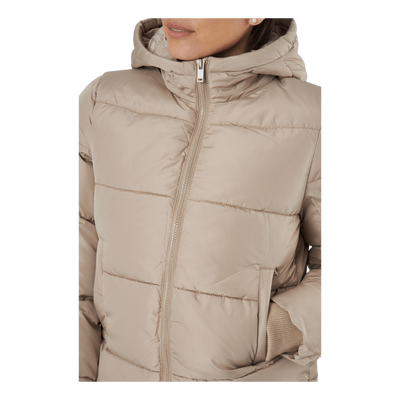 Pcbee New Short  Puffer Jacket Silver Mink