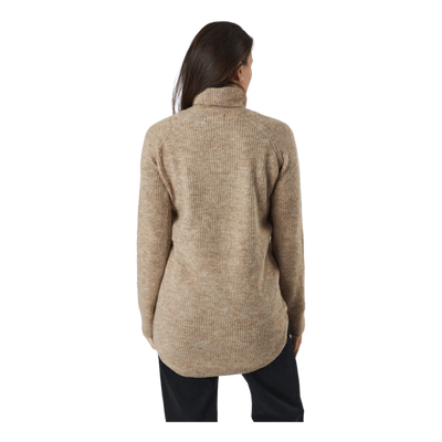 Pcellen Ls Long Knit  Bc Silver Mink