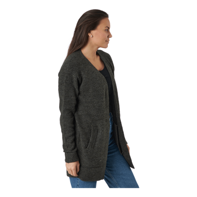 Pcellen Ls Long Knit Cardigan  Black Olive