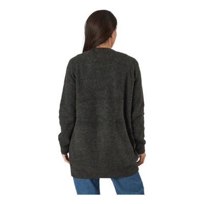 Pcellen Ls Long Knit Cardigan  Black Olive