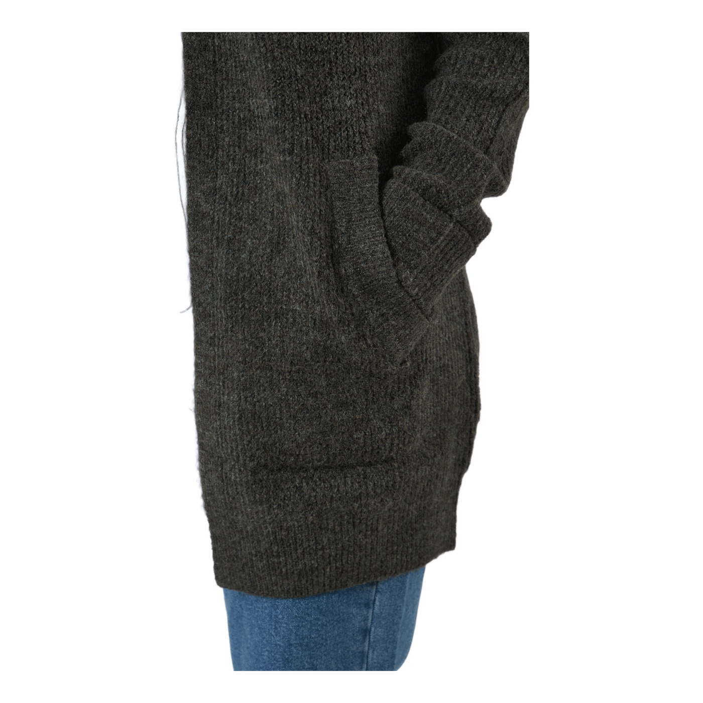 Pcellen Ls Long Knit Cardigan  Black Olive