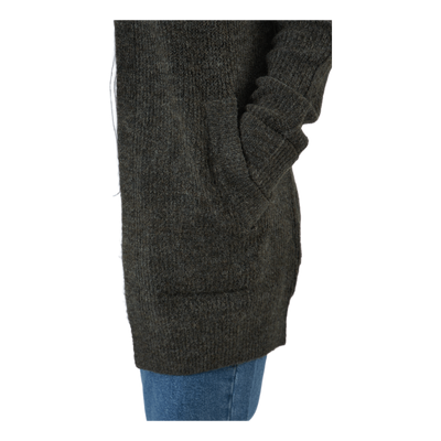 Pcellen Ls Long Knit Cardigan  Black Olive