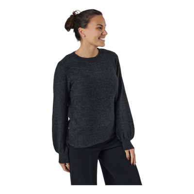 Pcperla Ls  Knit  Bc Dark Grey Melange