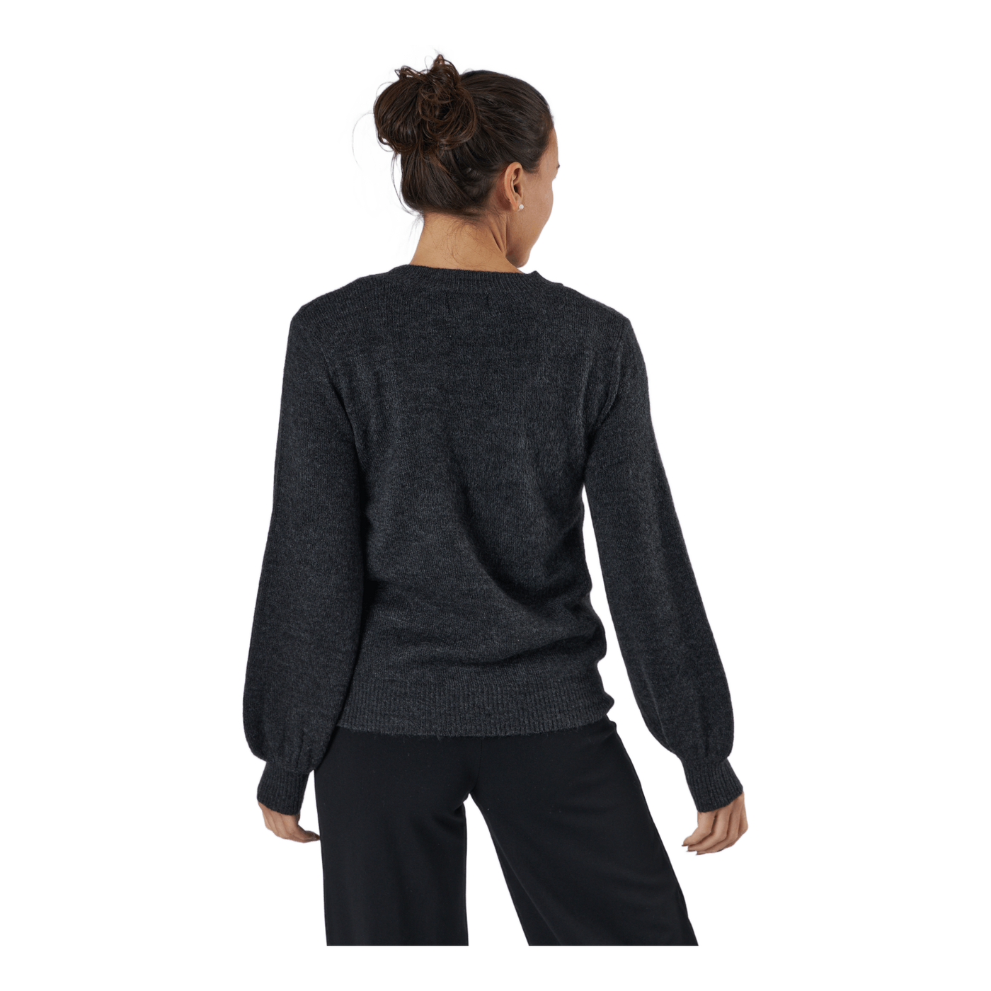 Pcperla Ls  Knit  Bc Dark Grey Melange